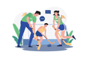 پیش‌نمایش فایل family-playing-hockey-7477903 از پک فعالیت ورزشی