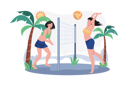 پیش‌نمایش فایل girl-playing-beach-volleyball-7477908 از پک فعالیت ورزشی