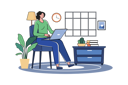 پیش‌نمایش فایل girl-working-on-laptop-7821095 از پک مردم در قرنطینه