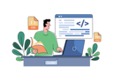 پیش‌نمایش فایل a-young-programmer-coding-on-the-laptop-7944220 از پک تیم‌های محصول