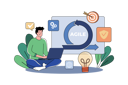 پیش‌نمایش فایل agile-development-workflow-7944227 از پک تیم‌های محصول