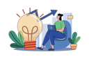 پیش‌نمایش فایل business-woman-working-on-idea-generation-7944226 از پک تیم‌های محصول