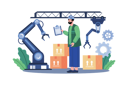 پیش‌نمایش فایل assembly-line-with-industrial-robotic-arms-8092984 از پک اتوماسیون تولید