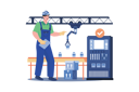 پیش‌نمایش فایل engineer-checking-packaging-automation-process-8092973 از پک اتوماسیون تولید