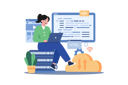 پیش‌نمایش فایل female-programmer-developed-website-8092402 از پک فناوری مدرن