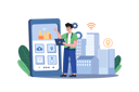 پیش‌نمایش فایل man-works-on-smart-city-8092405 از پک فناوری مدرن