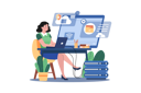 پیش‌نمایش فایل woman-works-on-cloud-server-8092396 از پک فناوری مدرن