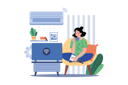 پیش‌نمایش فایل young-girl-use-smart-appliances-in-home-8092404 از پک فناوری مدرن
