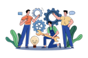 پیش‌نمایش فایل a-group-of-workers-working-on-projects-in-a-team-8091938 از پک فعالیت‌های تجاری