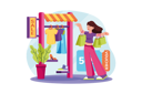 پیش‌نمایش فایل happy-woman-going-for-cloth-shopping-and-got-discount-on-clothes-8091838 از پک خرید آنلاین