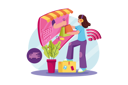 پیش‌نمایش فایل young-girl-order-food-online-8091833 از پک خرید آنلاین