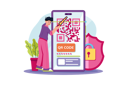 پیش‌نمایش فایل young-man-pay-shopping-bill-using-qr-code-scan-8091839 از پک خرید آنلاین