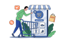 پیش‌نمایش فایل young-man-adding-item-to-cart-8123069 از پک خرید آنلاین