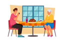 پیش‌نمایش فایل a-man-takes-his-mother-out-for-a-nice-lunch-to-celebrate-her-on-international-womens-day-8653050 از پک روز زن