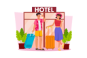 پیش‌نمایش فایل happy-couple-booking-hotel-room-for-vacation-8652920 از پک سفر و تعطیلات