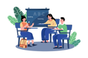 پیش‌نمایش فایل a-student-participates-in-a-debate-in-english-class-8708621 از پک مدرسه و آموزش