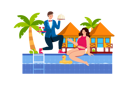 پیش‌نمایش فایل beach-resort-staff-serving-cocktails-and-snacks-by-the-pool-8754975 از پک تعطیلات و سفر
