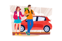 پیش‌نمایش فایل car-rental-agent-providing-vehicles-for-tourists-to-explore-on-holiday-8754986 از پک تعطیلات و سفر