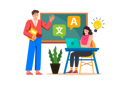 پیش‌نمایش فایل language-school-teacher-providing-language-classes-for-tourists-on-holiday-8754981 از پک تعطیلات و سفر