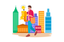 پیش‌نمایش فایل man-making-travel-checklist-8754987 از پک تعطیلات و سفر