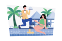 پیش‌نمایش فایل beach-resort-staff-serving-cocktails-and-snacks-by-the-pool-8834553 از پک تعطیلات و سفر