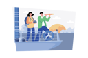 پیش‌نمایش فایل cruise-ship-staff-organizing-on-board-activities-and-excursions-for-passengers-8834555 از پک تعطیلات و سفر