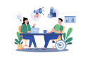 پیش‌نمایش فایل advertising-executives-develop-effective-advertising-campaigns-for-client-8834011 از پک آژانس تبلیغات
