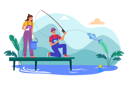 پیش‌نمایش فایل a-couple-goes-for-a-morning-fishing-trip-on-a-nearby-lake-8978998 از پک فعالیت‌های صبحگاهی