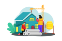 پیش‌نمایش فایل a-construction-crew-installs-a-new-roof-on-a-residential-building-9021901 از پک خدمات ساخت‌وساز