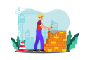 پیش‌نمایش فایل a-construction-worker-lays-bricks-to-build-a-sturdy-wall-9021904 از پک خدمات ساخت‌وساز