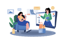 پیش‌نمایش فایل customer-service-representative-assisting-customers-with-product-inquiries-and-issues-9026208 از پک پشتیبانی مشتریان