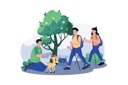 پیش‌نمایش فایل a-group-of-tourists-goes-on-a-guided-nature-walk-to-learn-about-the-local-flora-and-fauna-9026243 از پک فعالیت‌های صبحگاهی