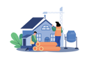 پیش‌نمایش فایل a-construction-crew-installs-a-new-roof-on-a-residential-building-9026262 از پک خدمات ساخت‌وساز