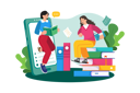 پیش‌نمایش فایل book-lover-joins-literary-discussions-9108196 از پک شبکه اجتماعی