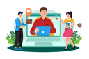 پیش‌نمایش فایل entrepreneur-interacts-with-customers-9108199 از پک شبکه اجتماعی