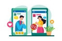 پیش‌نمایش فایل friends-connect-and-share-updates-9108185 از پک شبکه اجتماعی