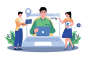 پیش‌نمایش فایل entrepreneur-interacts-with-customers-9175706 از پک شبکه اجتماعی