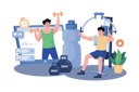 پیش‌نمایش فایل fitness-enthusiast-joins-communities-9175702 از پک شبکه اجتماعی