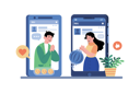 پیش‌نمایش فایل friends-connect-and-share-updates-9175692 از پک شبکه اجتماعی