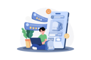 پیش‌نمایش فایل customer-gives-product-feedback-9381453 از پک خرید آنلاین