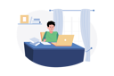 پیش‌نمایش فایل a-boy-studying-from-home-during-quarantine-9562104 از پک فاصله‌گذاری اجتماعی