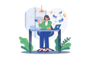 پیش‌نمایش فایل girl-getting-a-business-loan-9619339 از پک عملیات وام‌دهی