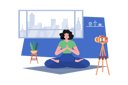 پیش‌نمایش فایل female-yoga-trainer-doing-online-streaming-9619473 از پک رسانه‌های اجتماعی