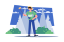 پیش‌نمایش فایل male-tourist-doing-live-streaming-9619479 از پک رسانه‌های اجتماعی