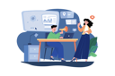 پیش‌نمایش فایل male-and-female-employees-doing-online-marketing-9747884 از پک بازاریابی دیجیتال