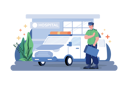 پیش‌نمایش فایل ambulance-parked-in-front-of-hospital-building-9845731 از پک سلامت و پزشکی