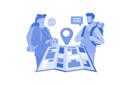 پیش‌نمایش فایل tourist-couple-researching-new-places-on-map-9941311 از پک سفر و تعطیلات