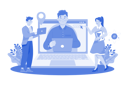 پیش‌نمایش فایل entrepreneur-interacts-with-customers-10012500 از پک شبکه اجتماعی