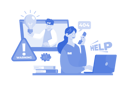 پیش‌نمایش فایل customer-care-service-is-helping-his-customers-10009867 از پک پشتیبانی مشتریان