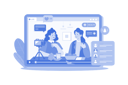 پیش‌نمایش فایل female-social-media-influencers-doing-a-live-stream-10046924 از پک پخش ویدیویی